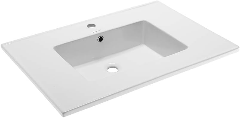 Swiss Madison SM-VT328-3 Voltaire Vanity Top Sink with 4" Centerset Faucet Holes