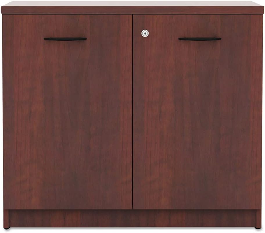 Alera Valencia Series 35 by 22 by 29-1/2-Inch Storage Cabinet with Adjustable Shelf, Mahogany