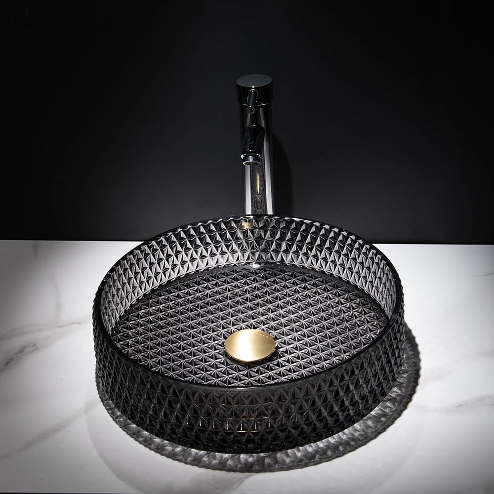 Homary Bathroom Vessel Sink, 23" Oval Bowl Sink Retro Ceramic Washbasin Above Counter for Bathrooms