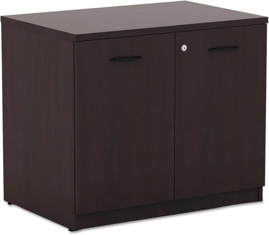 Alera Valencia Series 35 by 22 by 29-1/2-Inch Storage Cabinet with Adjustable Shelf, Mahogany