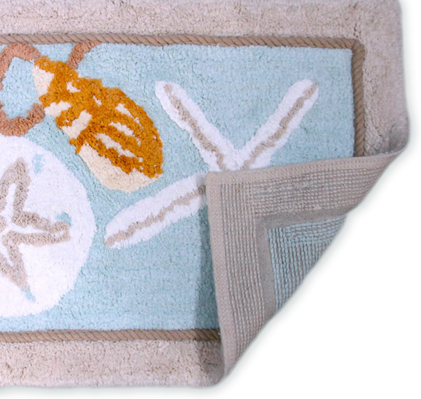 Avanti Linens - Bathroom Rug, Soft & Absorbent Bath Mat, Beach Inspired Bathroom Accessories (Seaglass Collection, 24" x 60")