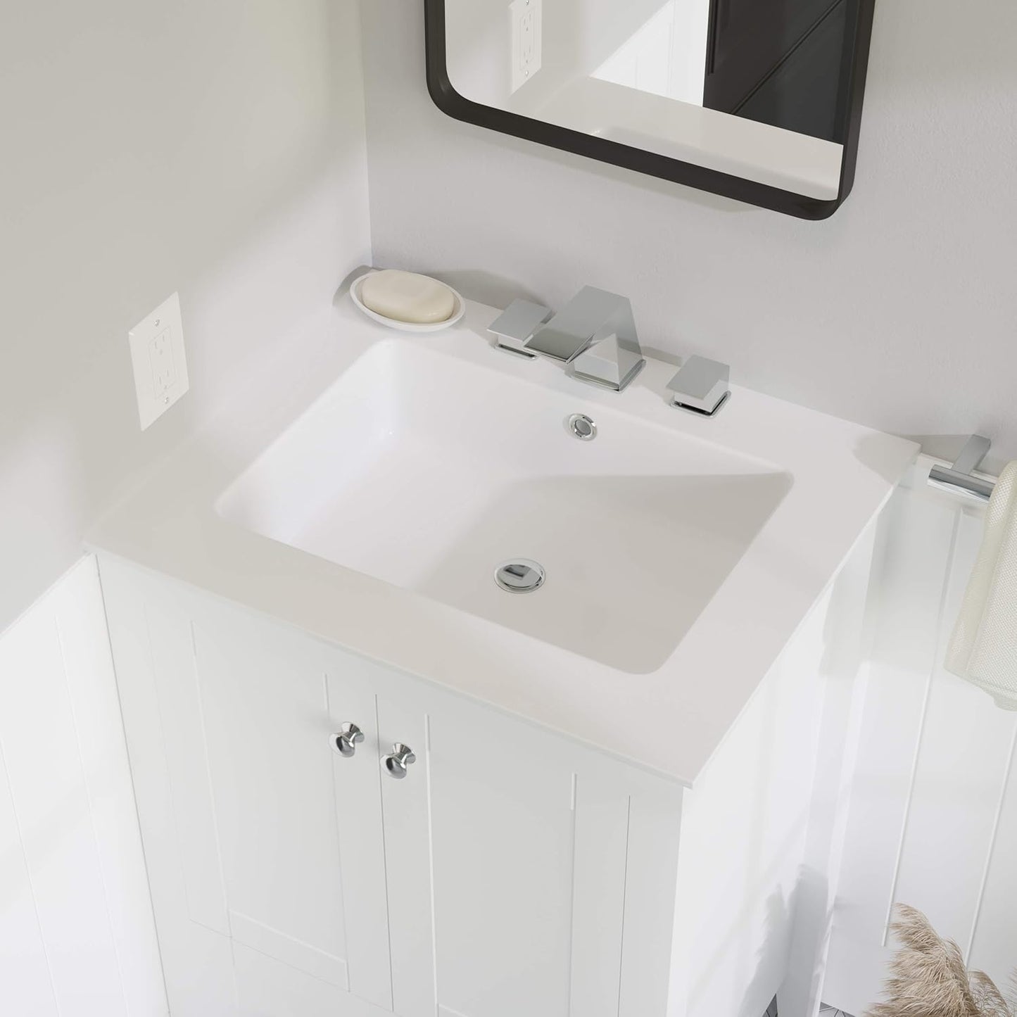 Swiss Madison SM-VT328-3 Voltaire Vanity Top Sink with 4" Centerset Faucet Holes