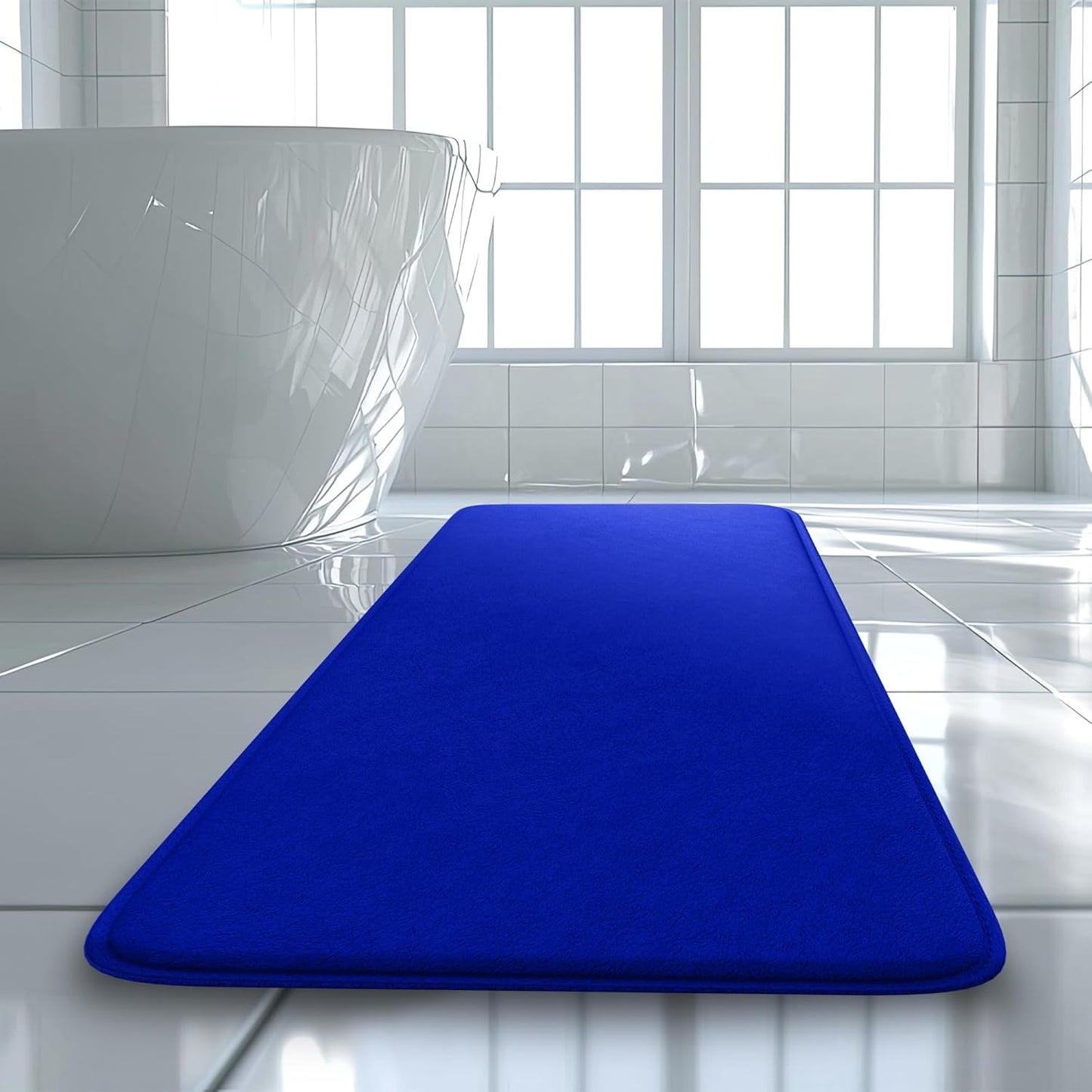 5-Piece Bathroom Rug Set - Memory Foam, Non-Slip, Machine Washable, Quick-Drying, Aqua Teal