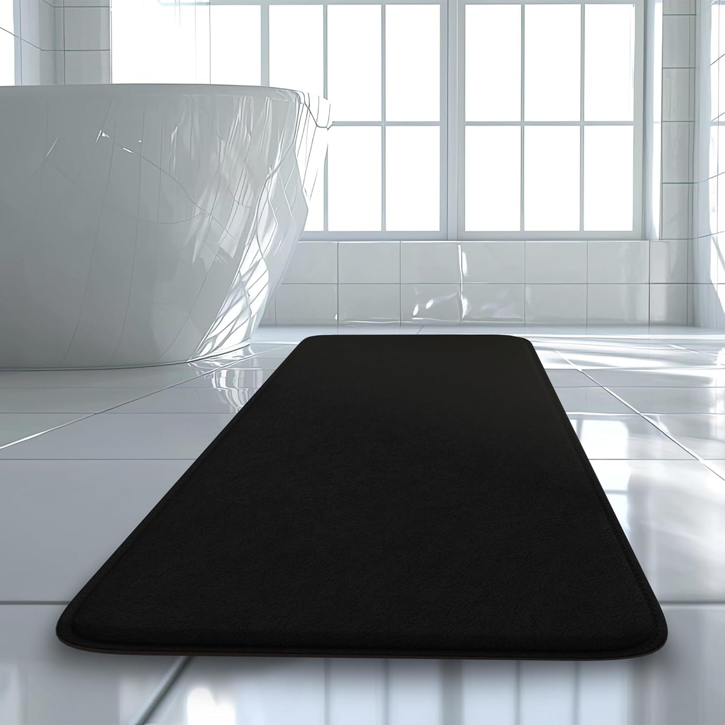 5-Piece Bathroom Rug Set - Memory Foam, Non-Slip, Machine Washable, Quick-Drying, Aqua Teal