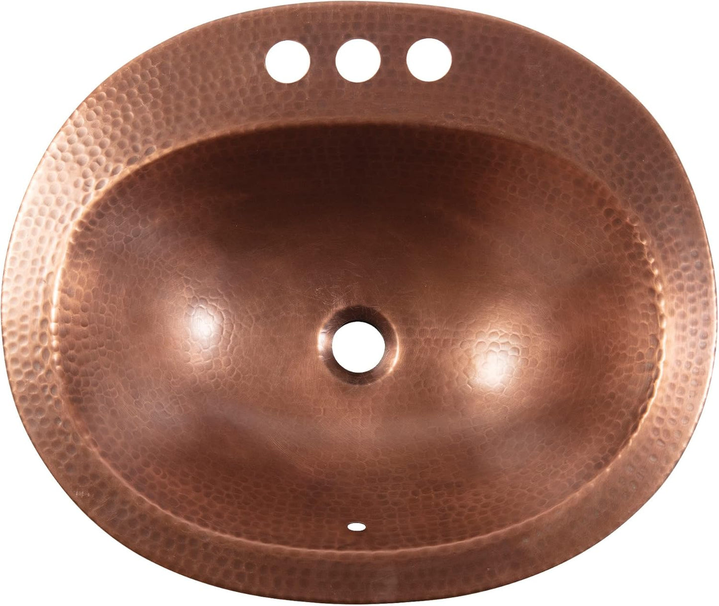 Seville 20" Drop-In Bathroom Sink and Care Kit, Antique Copper