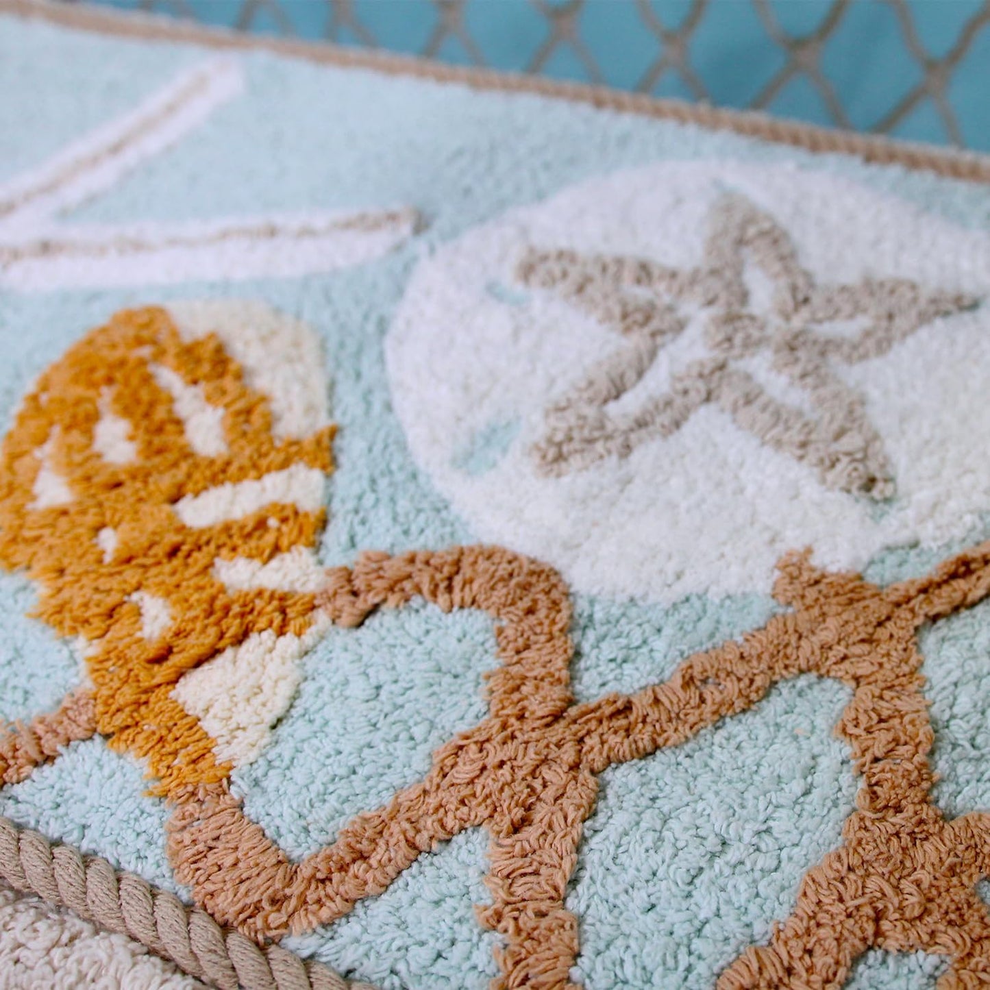 Avanti Linens - Bathroom Rug, Soft & Absorbent Bath Mat, Beach Inspired Bathroom Accessories (Seaglass Collection, 24" x 60")