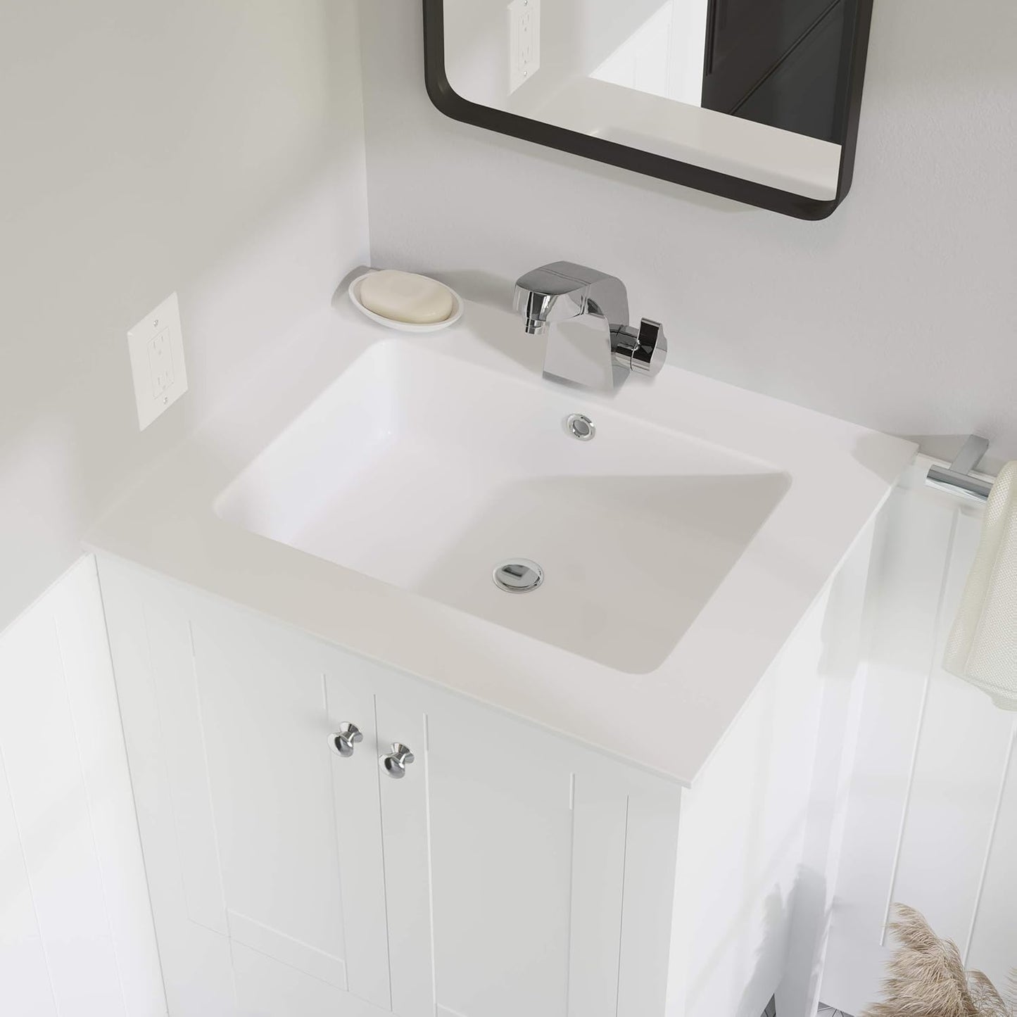 Swiss Madison SM-VT328-3 Voltaire Vanity Top Sink with 4" Centerset Faucet Holes