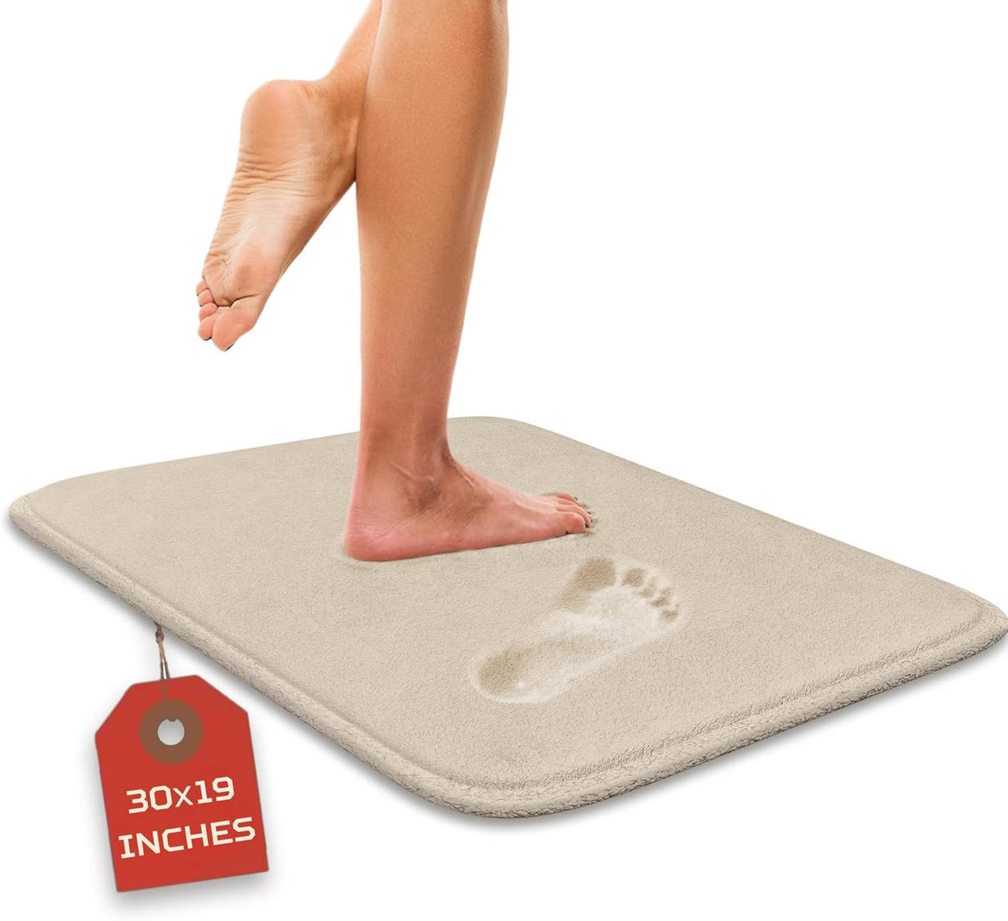 5-Piece Bathroom Rug Set - Memory Foam, Non-Slip, Machine Washable, Quick-Drying, Aqua Teal