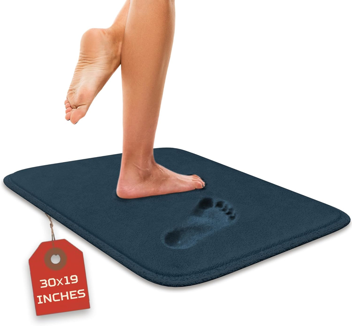5-Piece Bathroom Rug Set - Memory Foam, Non-Slip, Machine Washable, Quick-Drying, Aqua Teal