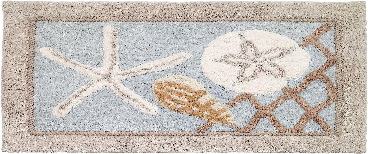 Avanti Linens - Bathroom Rug, Soft & Absorbent Bath Mat, Beach Inspired Bathroom Accessories (Seaglass Collection, 24" x 60")