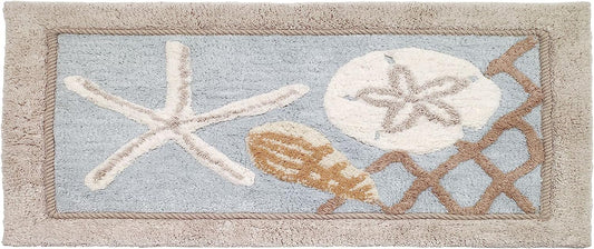 Avanti Linens - Bathroom Rug, Soft & Absorbent Bath Mat, Beach Inspired Bathroom Accessories (Seaglass Collection, 24" x 60")