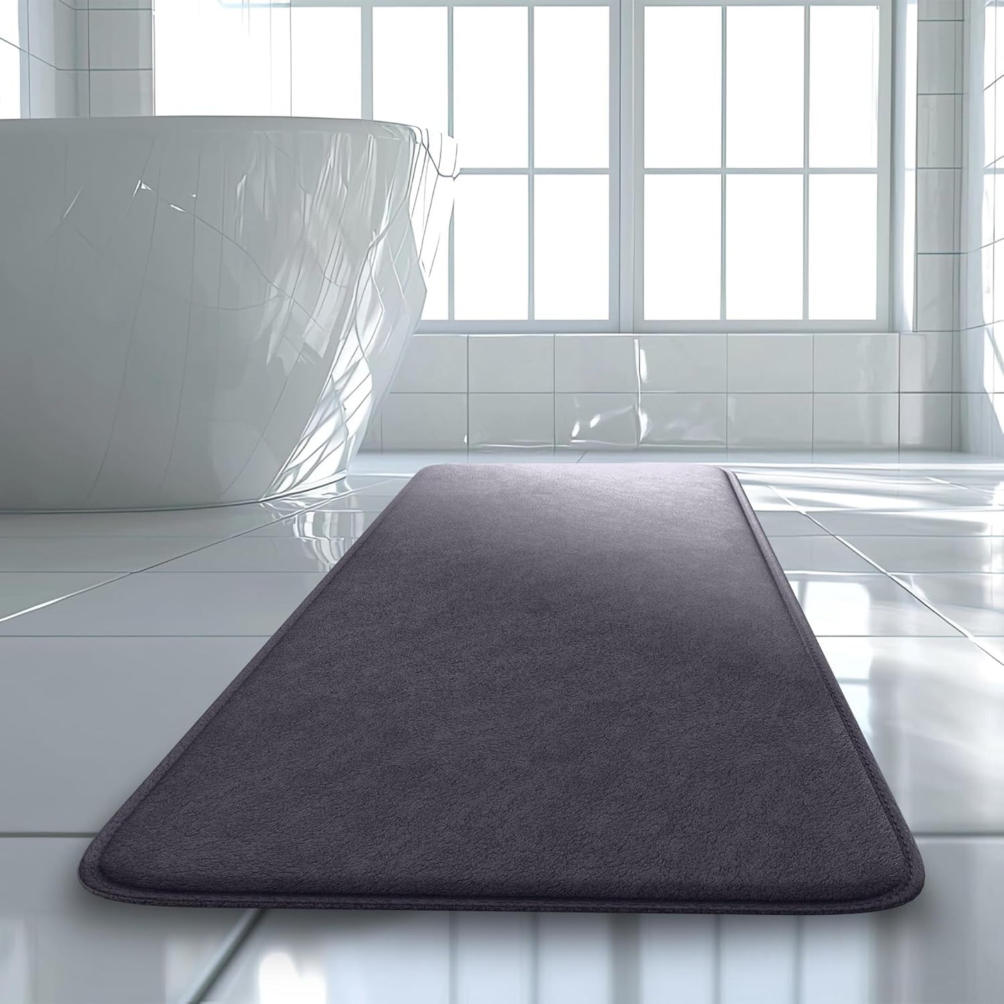 5-Piece Bathroom Rug Set - Memory Foam, Non-Slip, Machine Washable, Quick-Drying, Aqua Teal
